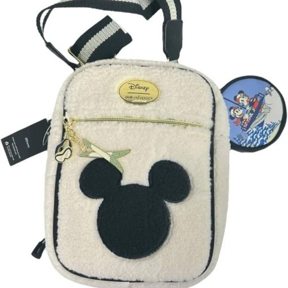 Our Universe Disney Mickey Mouse Ski Sherpa Crossbody Bag - NWT